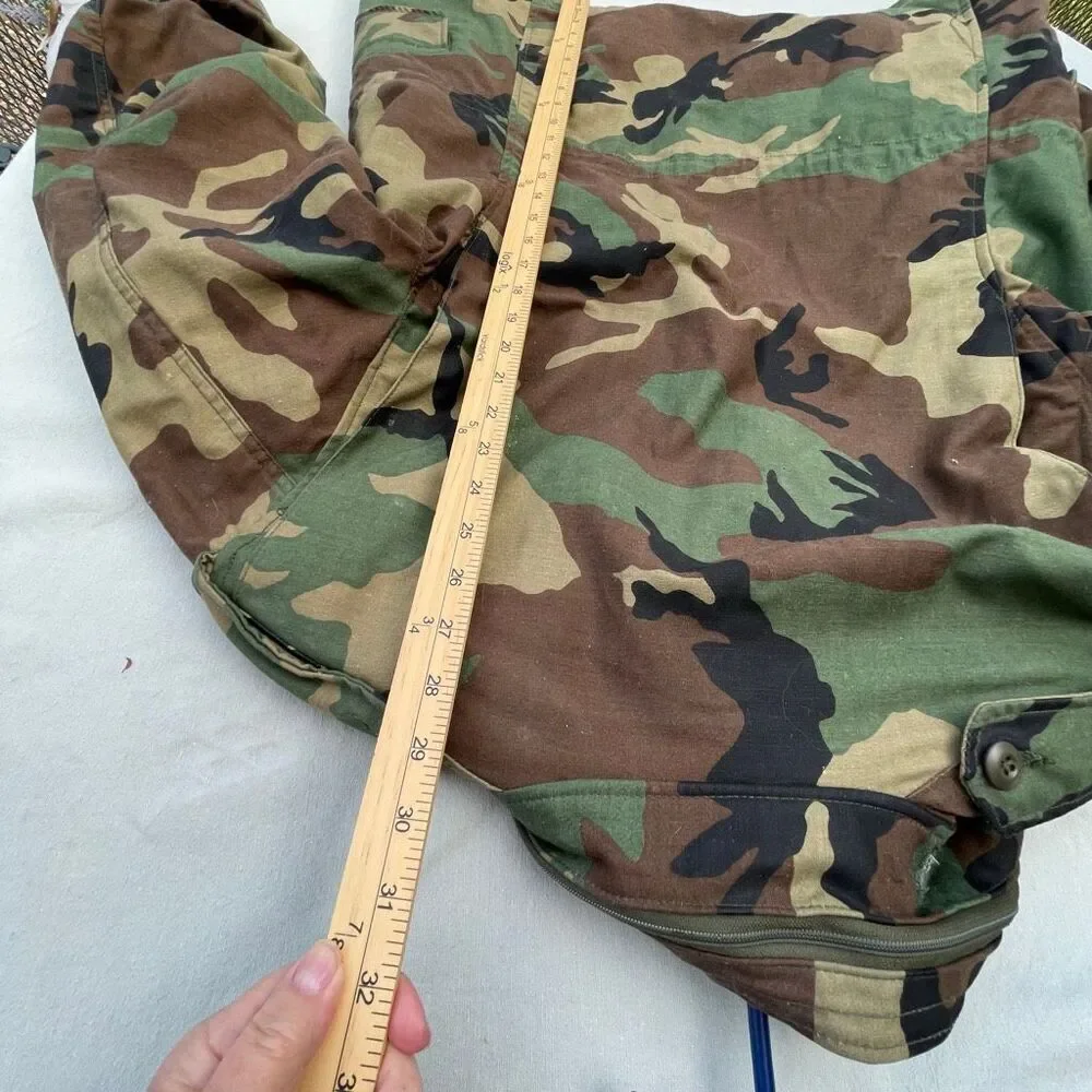 Camo Military lined jacket. Men’s size S .